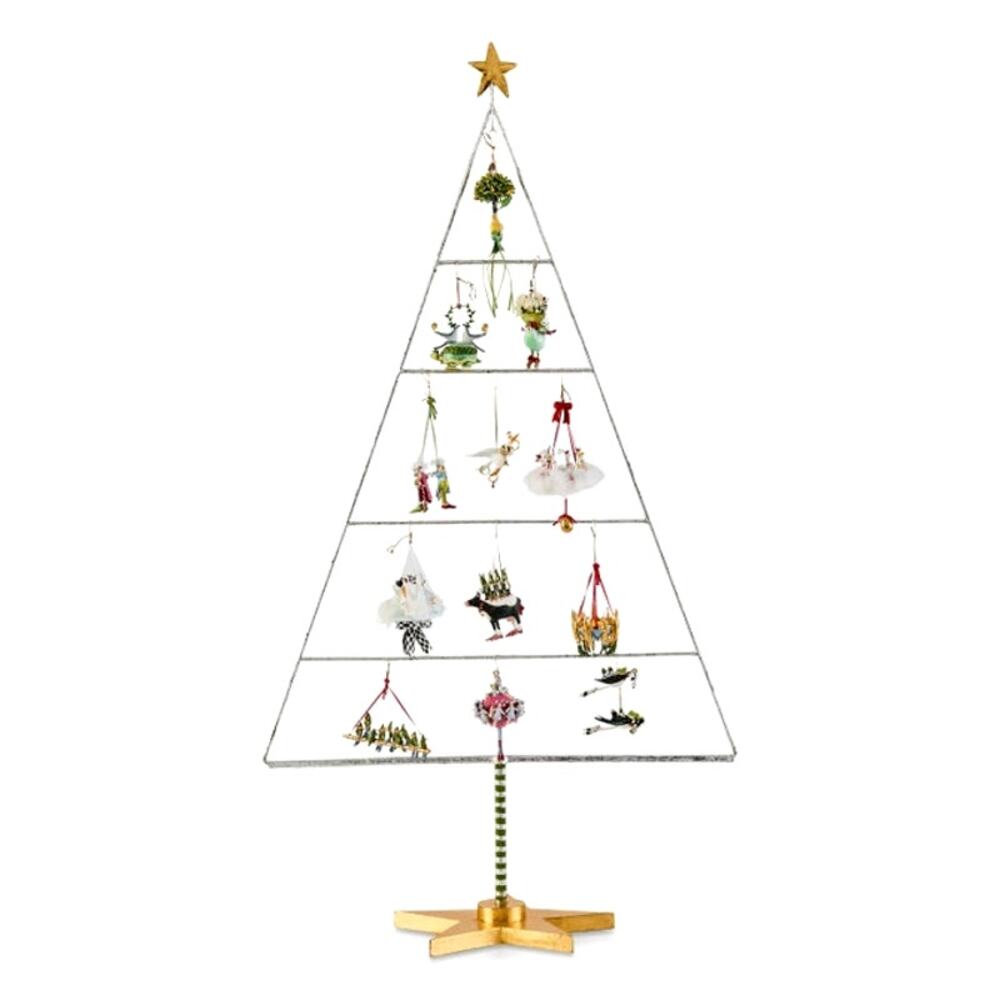 NEW Mackenzie-Childs Patience Brewster 12 Days Mini Ornaments w/ Tree Set